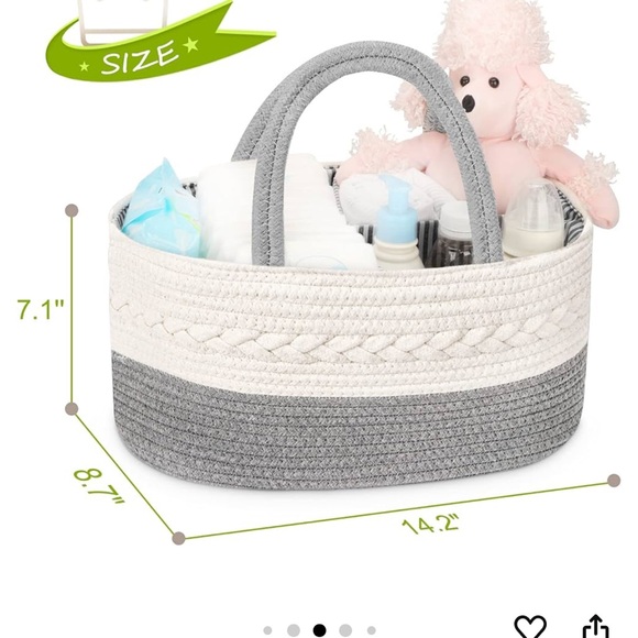 2 grey and cream, kiddy care baskets - Picture 3 of 4